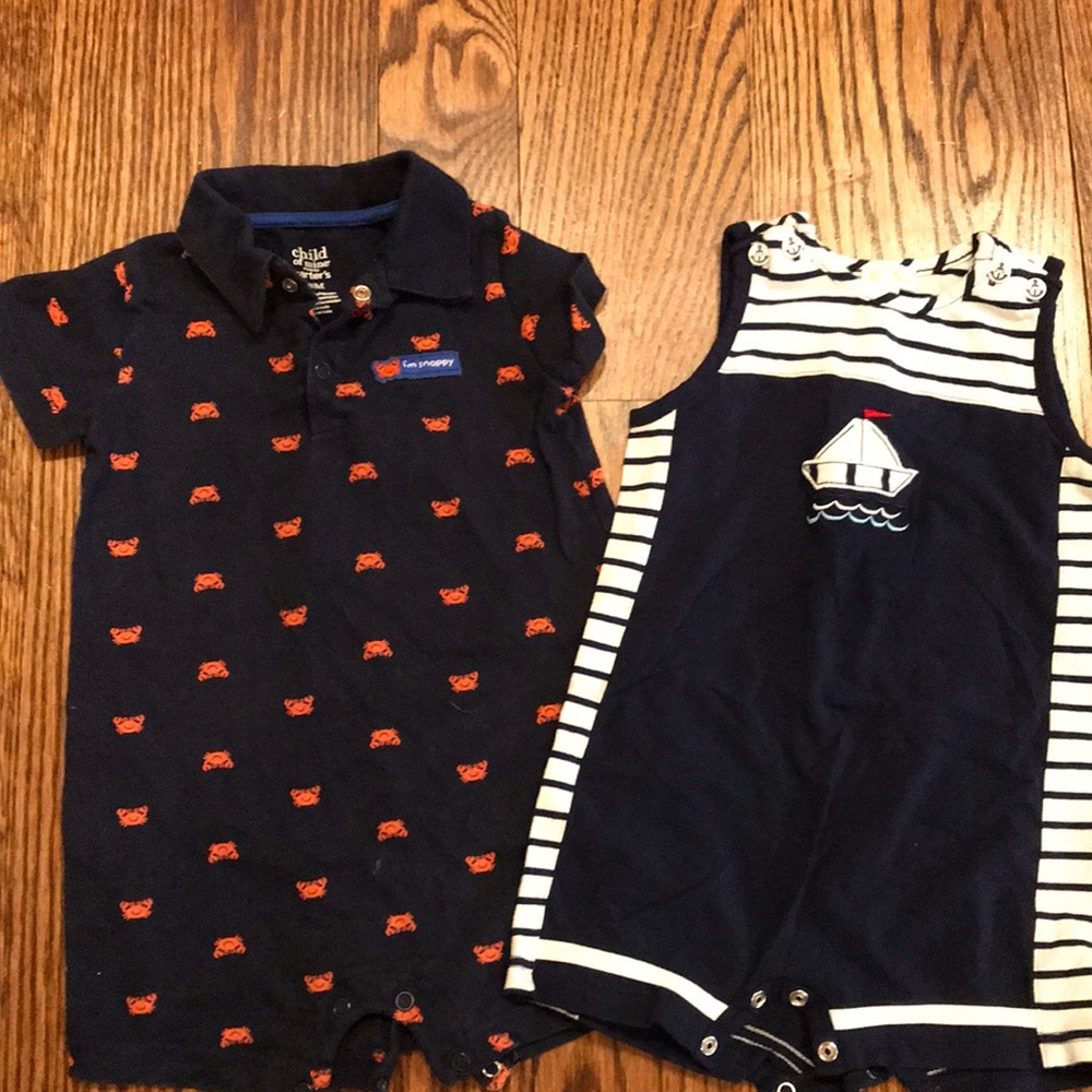 18 Month Nautical Rompers